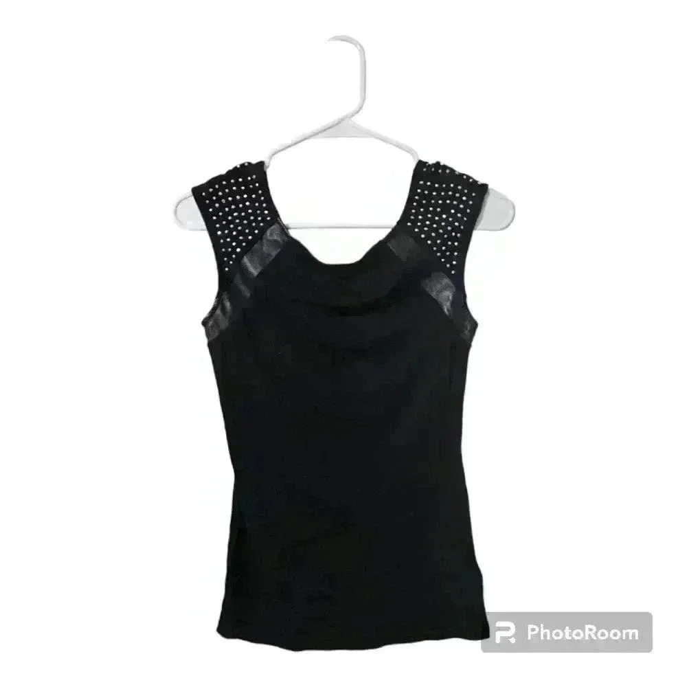 Womens rhinestone studded tank top!